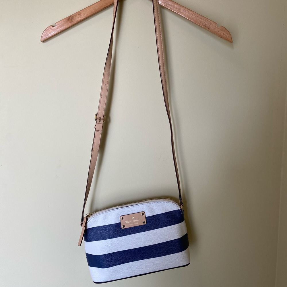 Kate Spade blue/white crossbody purse